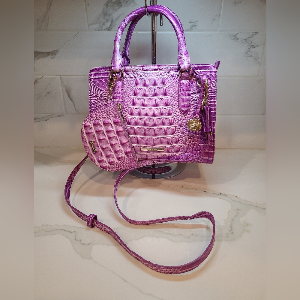 Brahmin Cami Lilac Essence Melbourne Set with Matching Britt Coin Purse NWOT